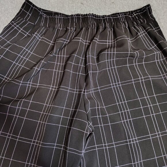 Curvie Fit Pants Womens Size 34x31 Medium Black Pink Plaid Stripe Loose Fit - Picture 13 of 13
